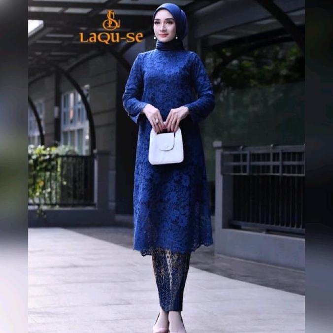 COUPLE KEBAYA DAN KEMEJA BATIK SERAGAM KELUARGA/ BATIK KONDANGAN Atasan Wanita Brokat Dewasa