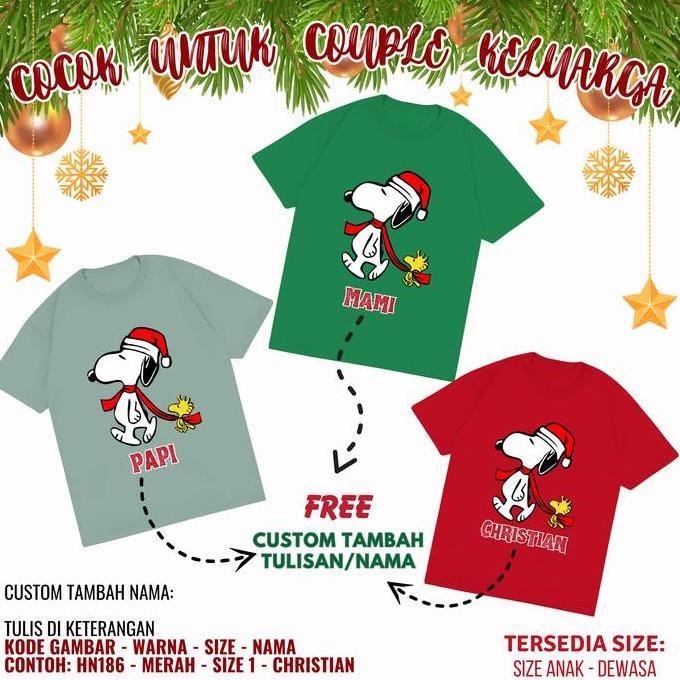 Haenha Kaos Natal Premium Motif We Are Family Baju Couple Keluarga Unisex