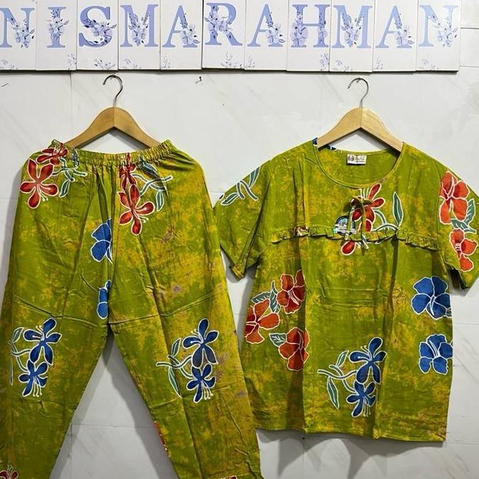 Setelan BATIK INDRA dewasa - Tangan Pendek - Celana Panjang