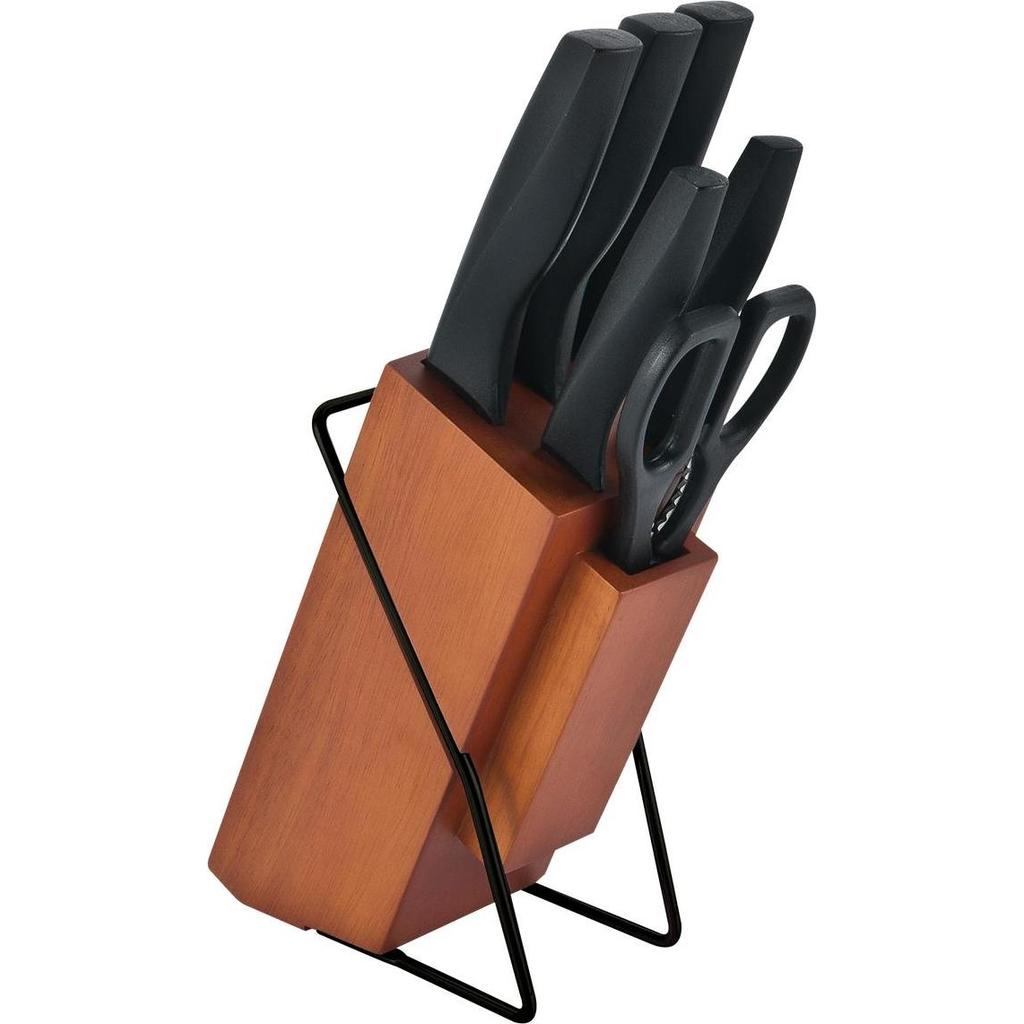 Oxone Pisau Set 6 Pcs Wood Block Ox-983