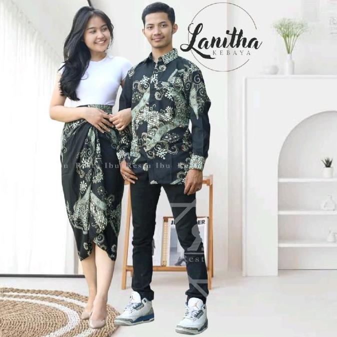 Batik Couple Pasangan Batik Couple Modern Couple Batik Rok Lilit Bawahan kebaya Kemeja Batik Panjang