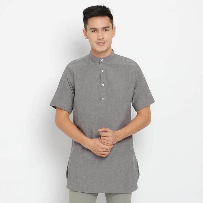 Toraformen - Ankara Kemeja Koko Pria Muslim Lengan Pendek Baju Kantong