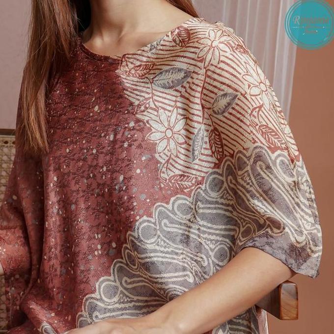 RINJANIE AVON - BLOUSE OLLIN ZZAG BATIK PARANG MIX - BLOUSE VISCOSE