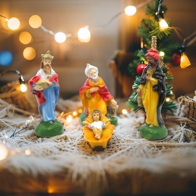 SET PATUNG NATAL 10 CM / DEKORASI PATUNG NATAL / PATUNG YESUS