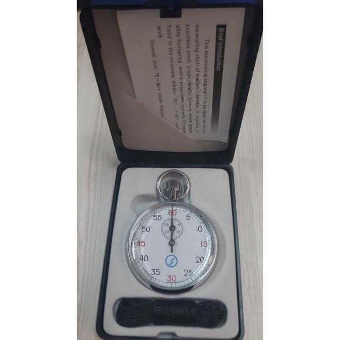 Stopwatch Analog Penghenti Waktu Dengan Skala Jarum Ganda Bahan Stainless Steel Ukuran 70x100x25mm D
