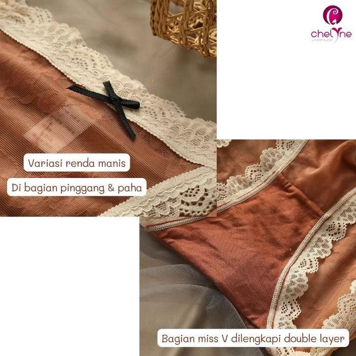 (Best Saller) Chelyne Cd Brukat Renda Wanita T6091 L - Xl Jumbo Model Mini Lace - Cd Big Size Brukat