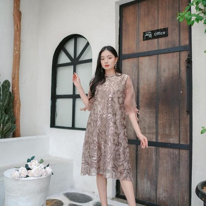 MISSNOMI - Biancaa Vol 2 / Dress Pesta / Dress Organza / Dress midi / Dress Natal / Dress Organza / 