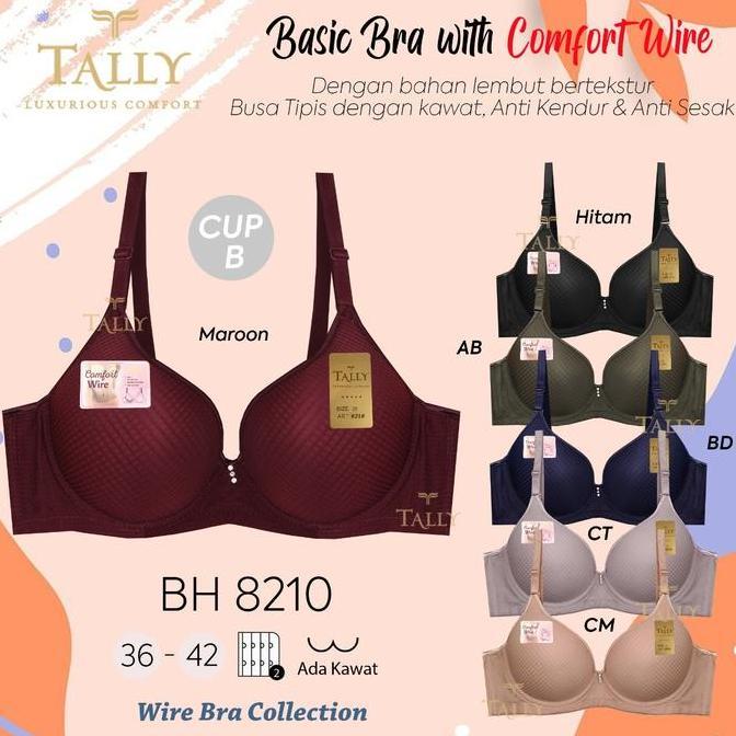 Murah Bra Kawat Cup Full Tally 8210 Size 36-42 Cup B-C/Bra Kawat TALLY 8210 Non COD