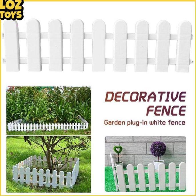 Pagar Plastik Putih Dekorasi Taman