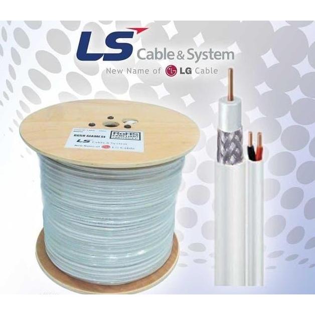 BEBAS ONGKIR - Cable RG59 power LS / LG kabel coaxial cctv 1 roll 300m
