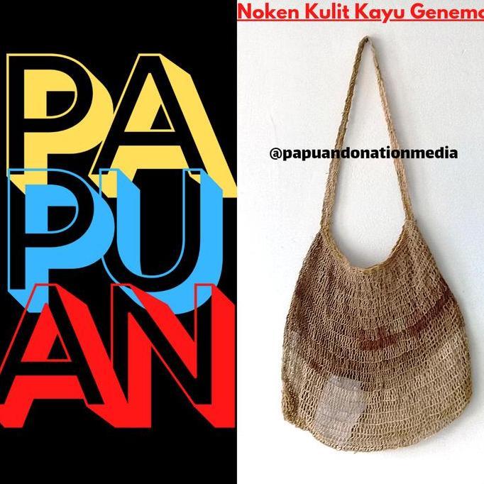 SIZE M || NOKEN KULIT KAYU PAPUA ( TAS TRADISIONAL ORANG PAPUA ) ORIGINAL DAN TERPERCAYA