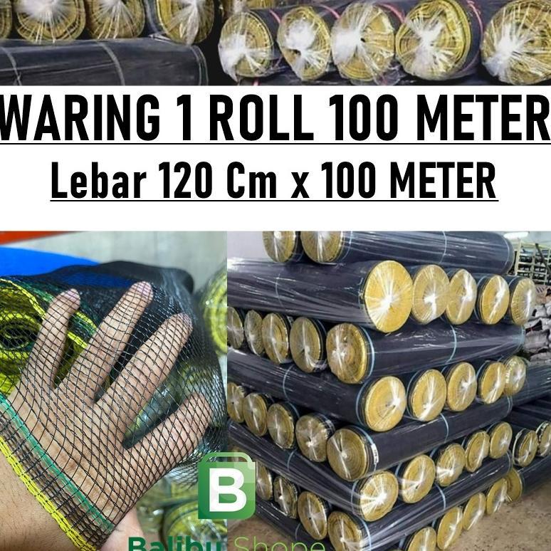 Bisa Cod Jaring Waring Ikan 1 Roll 120 Cm X 100 M Waring Pagar Kandang ><