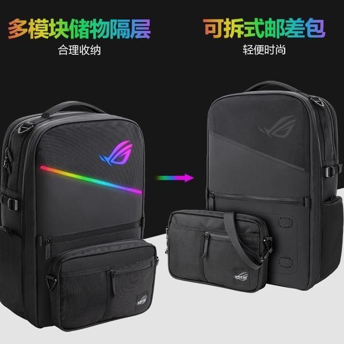 Backpack ASUS ROG Gamer BP3703 15,6/16/17,3 inci Efek Pencahayaan RGB Promo Premium