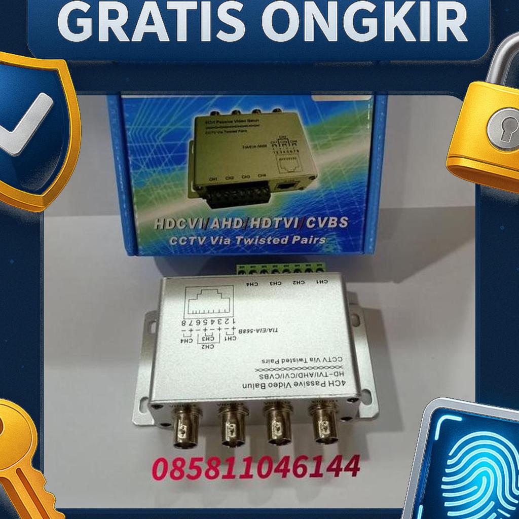 Video Balun 4 Channel - Video Balun 4 Ch - Utp Transceiver