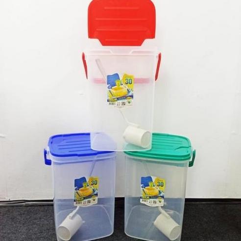 Aquarium Es buah 15 Liter Green Leaf 0166 GY Engsel + Gayung Toples Air Kerupuk Plastik Rice Box Mir