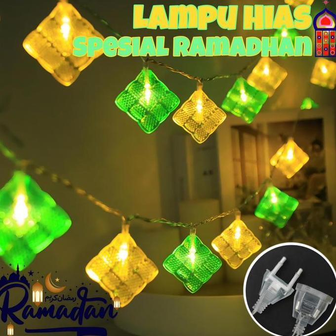 Lampu Tumblr Lampu Hias Idul Fitri Anggur 10 METER / Lampu Tumblr Bola Bintang Warna Rainbow 10 METE