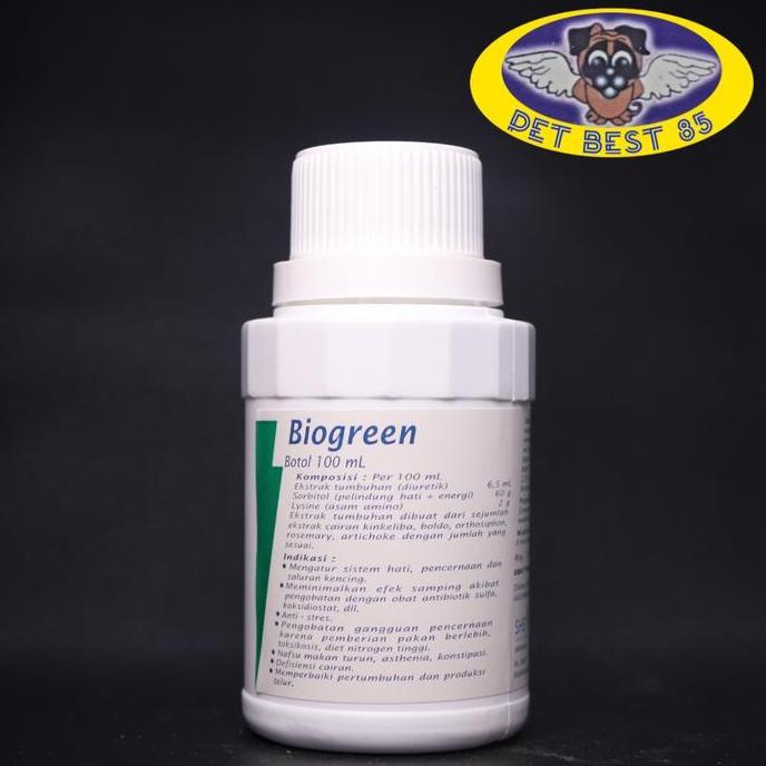Biogreen Suplement Herbal ayam,burung,dog n cat 100ml