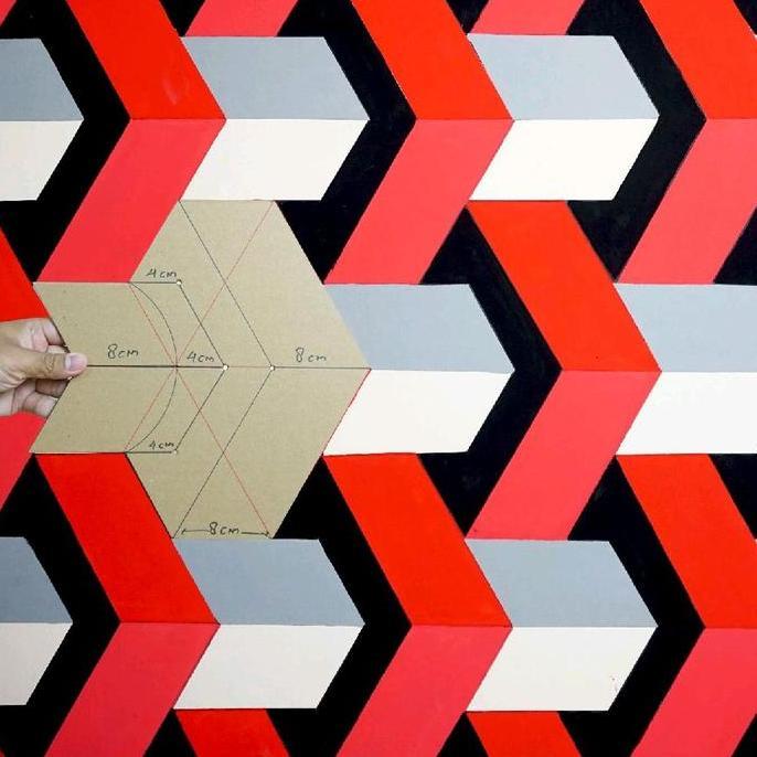 Cetakan / Mal Cat Dinding 3D motif bata / Pola Cat tembok 3 dimensi