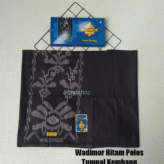 Diskon Sarung Wadimor Tumpal Kembang Asli Original Hitam Dewasa Muslim Kombinasi Kain Tenun