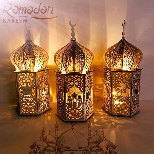 LED Lampu Lilin Lentera LED Kubah Masjid Baterai Idul Fitri