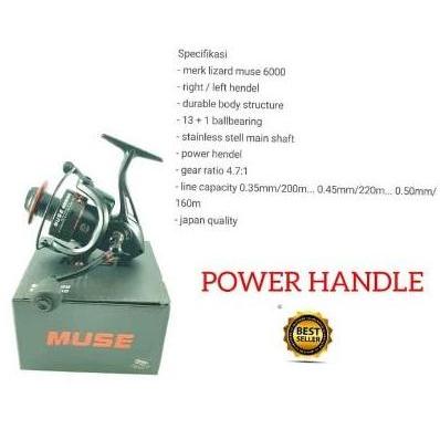 REEL LAUT LIZARD MUSE 6000 POWER HANDLE SUPER HALUS
