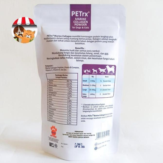Supplement PETrx Marine Collagen Powder - Vitamin Bulu Kucing Anjing