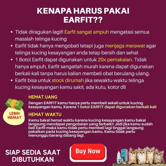 OBAT TELINGA KUCING EARFIT AMPUH MENGATASI KUTU TELINGA DSAN OTITIS