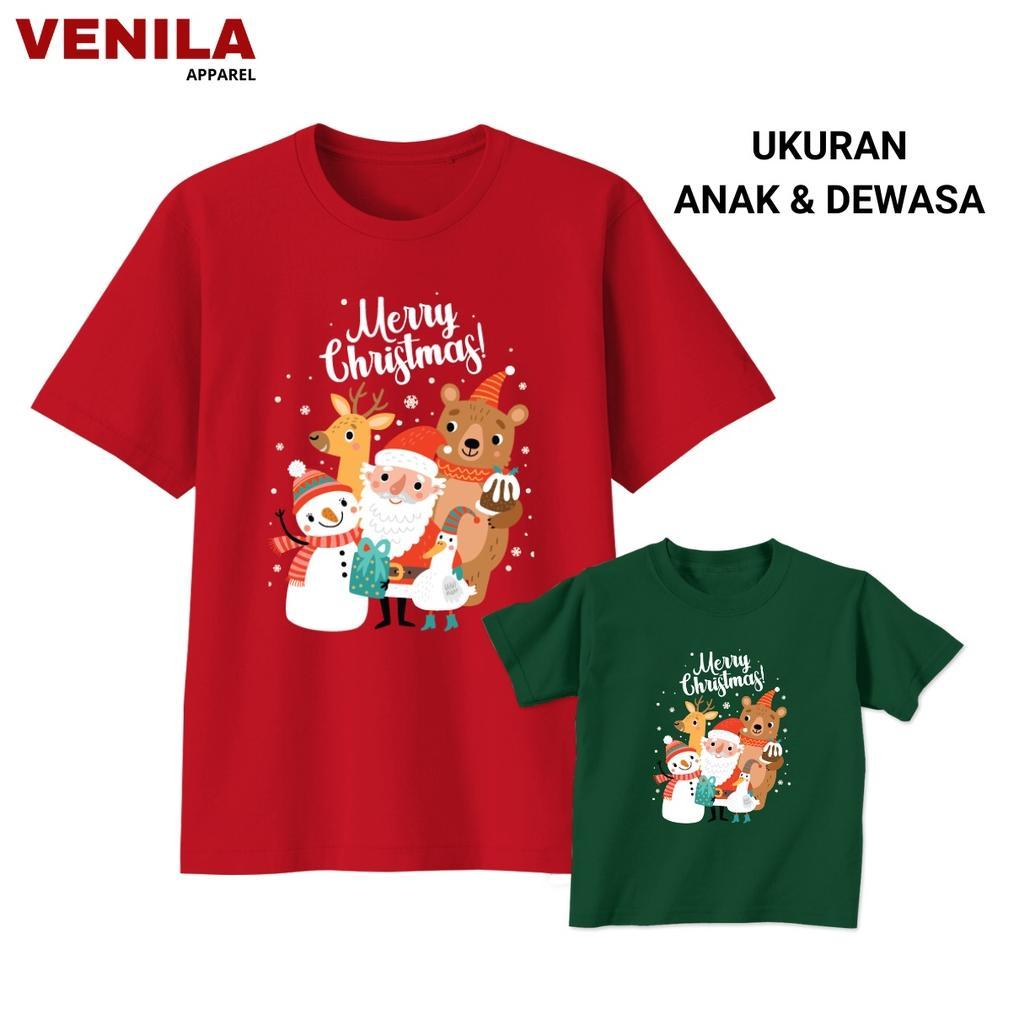Promo Natall BAJU NATAL KELUARGA 2025 / KAOS NATAL ANAK FAMILY COUPLE HIJAU BOTOL MERAH JUMBO