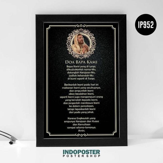 Poster Rohani Kristen Doa Bapa Kami Yesus