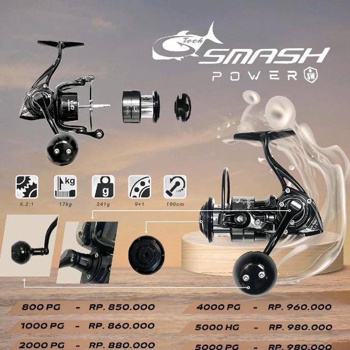 Reel G TECH Smash Power 3000PG , 4000PG , 5000PG , 5000HG