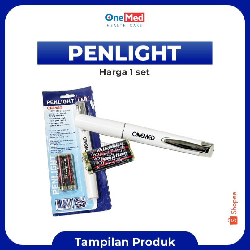 Penlight Led Onemed Pena Senter Lampu Sinar Cahaya Putih New