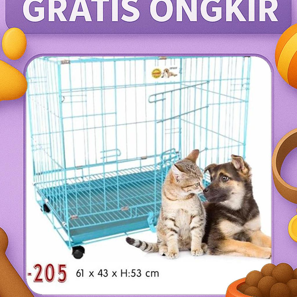 Kandang Anjing Kucing Octagon K205 Roda - Kandang Hewan
