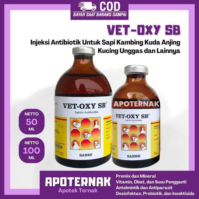 VET-OXY SB ANTIBOIOTIK SANBE | Antibiotik Hewan Mengobati Infeksi