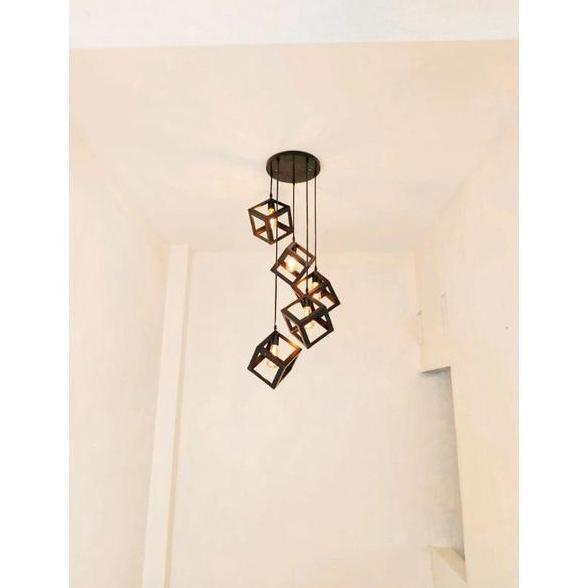 New- Lampu Gantung Minimalis 5 In Modern Vintage Retro Lampu Hias