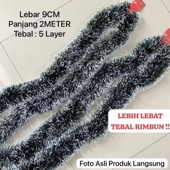 Slinger Natal Putih Salju Selinger Natal Hijau Daun Slinger Dekorasi Pohon Natal