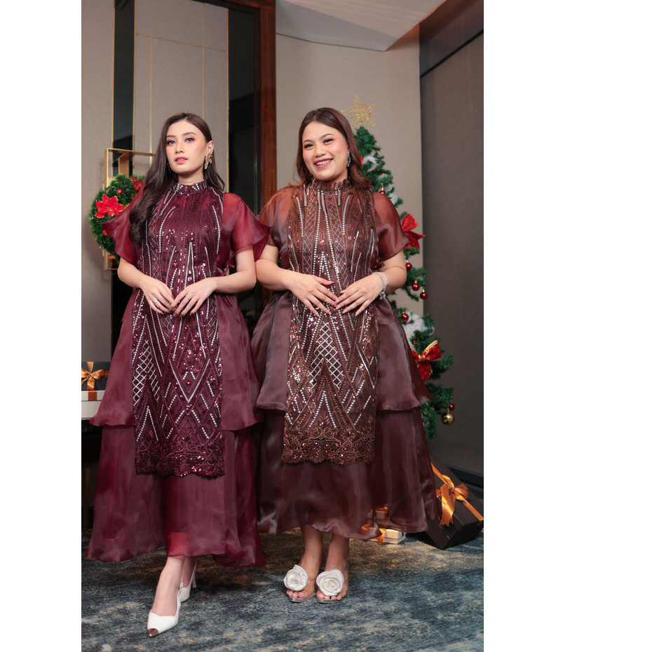 Calantha Dress by Miss Nomi l Dress Natal l Dress Christmas l Dress Bigsize