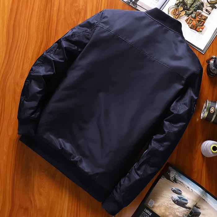 Tizzly - Bomber Premium Patch Navy | Waterproof Pria Tebal Distro Jaket Nyaman Keren Lembut Motor Ca
