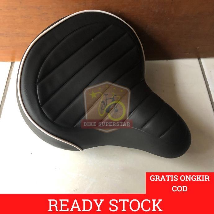 Jok Sadel Saddle Per Pegas Super Lebar Jumbo Sepeda Genio Empuk Mini Lipat MTB Minion Gunung Ontel U