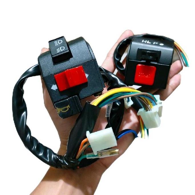 SAKLAR SET SWITCH HOLDER SET KIRI KANAN ASTREA GRAND IMPRESSA LEGENDA 1 LEGENDA 2 KOMPLIT TINGGAL PA