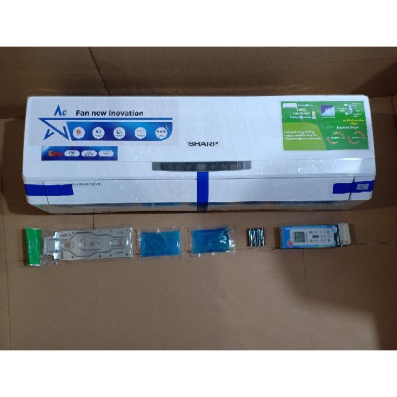 febylaran - kipas angin model ac remote 1pk3pk + bracket + tempat remote + gel