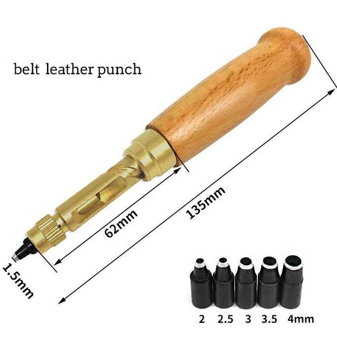 Alat Pembolong Tali Pinggang sabuk / lubang tas 6 Tip 1.5-4mm - MU0179