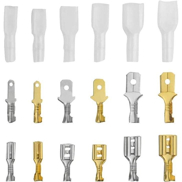 Set 720Pcs Skun Cewe Cowo Crimp Terminal Konektor Gepeng Tembaga With Insulated In Tang Crimper Kabe