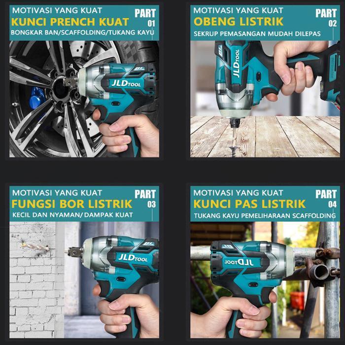 Makita 1090V Impact Wrench Mesin Bor Cordless Pembuka Baut Baterai Original Dan Terpercaya