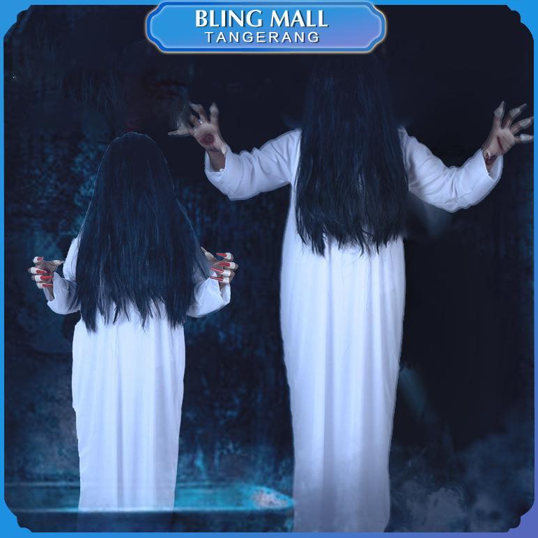 Kostum Kuntilanak Sadako Paku Wig Baju Hantu Kuntilanak Hallowen Promo