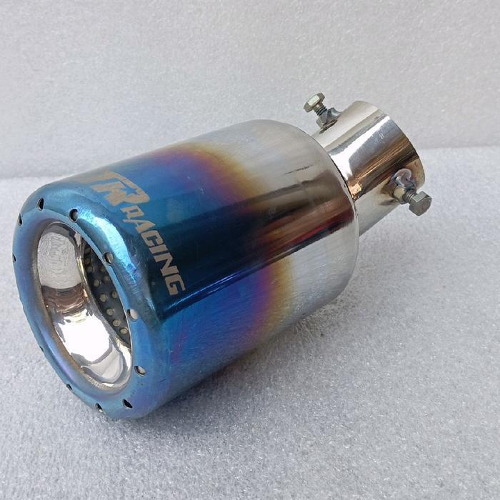 Knalpot  Mobi Muffler Cutter Bengkok Racing Full Stainless Bulat Variasi Suara Bass Empuk Baut Mesin