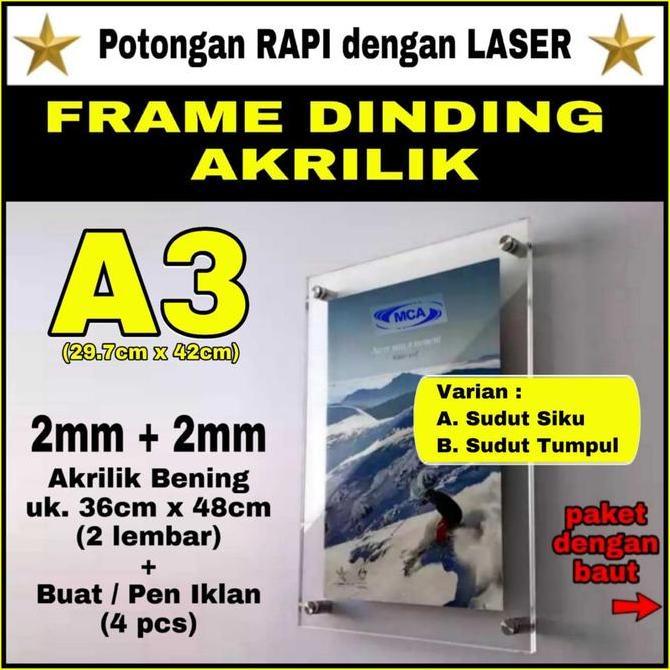 FRAME AKRILIK A3 / BINGKAI POSTER AKRILIK A3 / Acrylic Frame