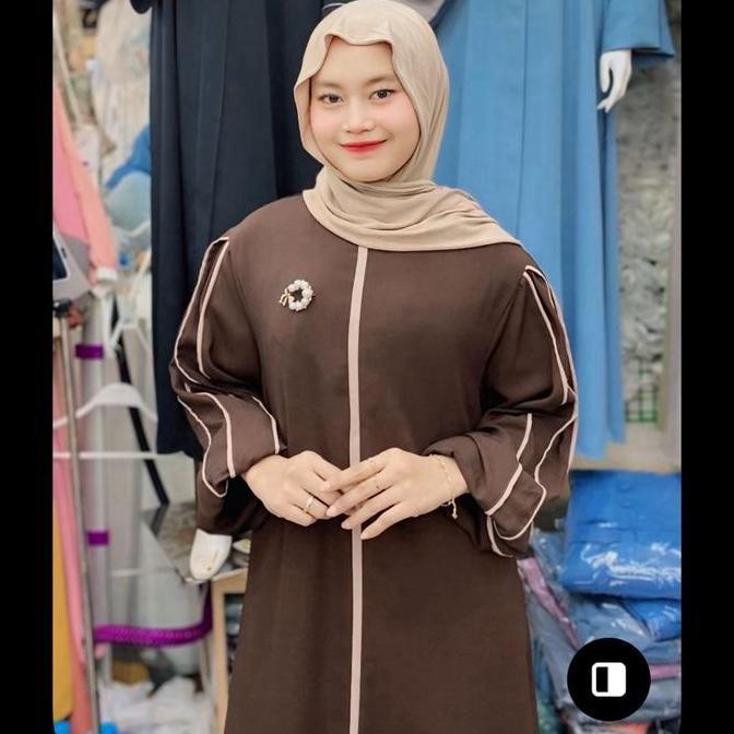 Naima dress gamis polos premium