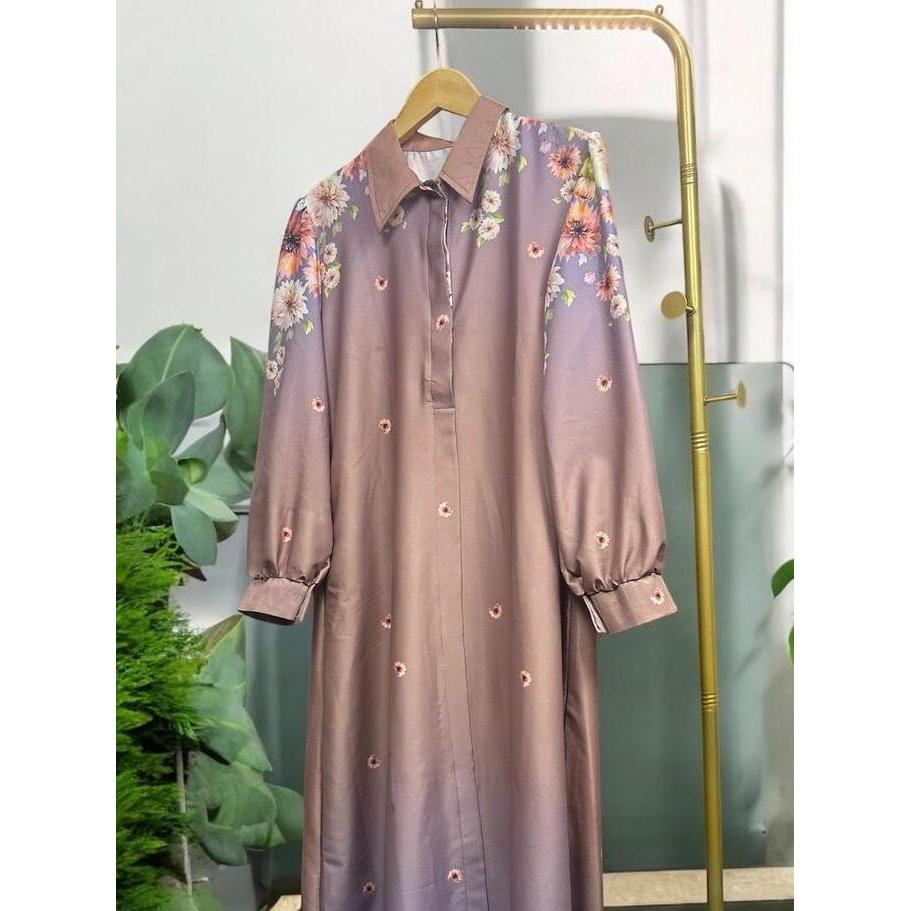 Gamis Silk Rainbow Dress - Dress baju kondangan pesta - gamis silk rainbow dress viral pesta - konda