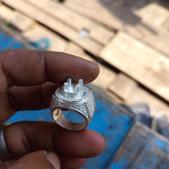 cincin perak microsetting teper dim 5,7x7,3size 23