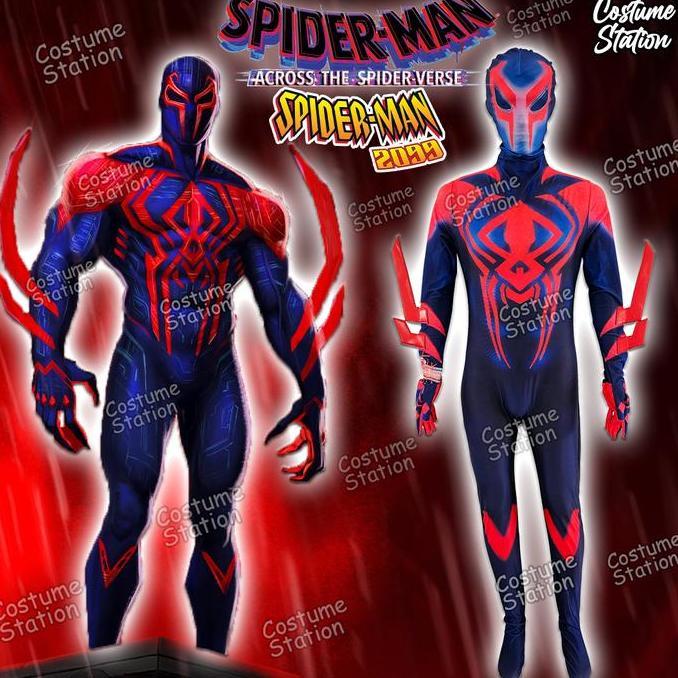 Kostum Spiderman 2099 Miguel O'Hara / Costume Superhero Marvel dewasa